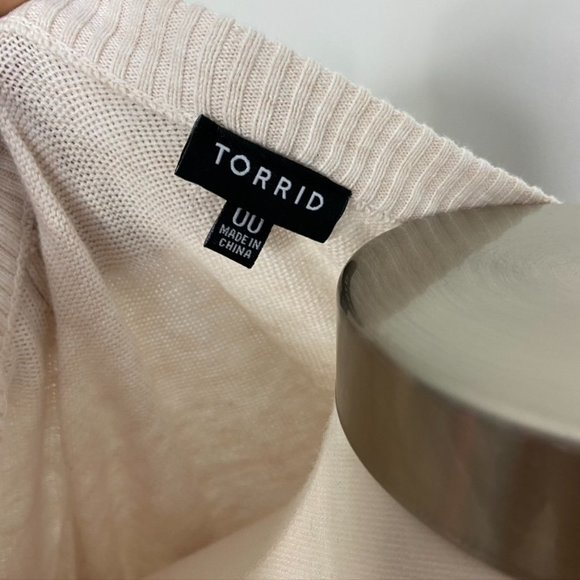 TORRID BEIGE FRENCHIE SWEATSHIRT Oatmeal Heather - Picture 9 of 11